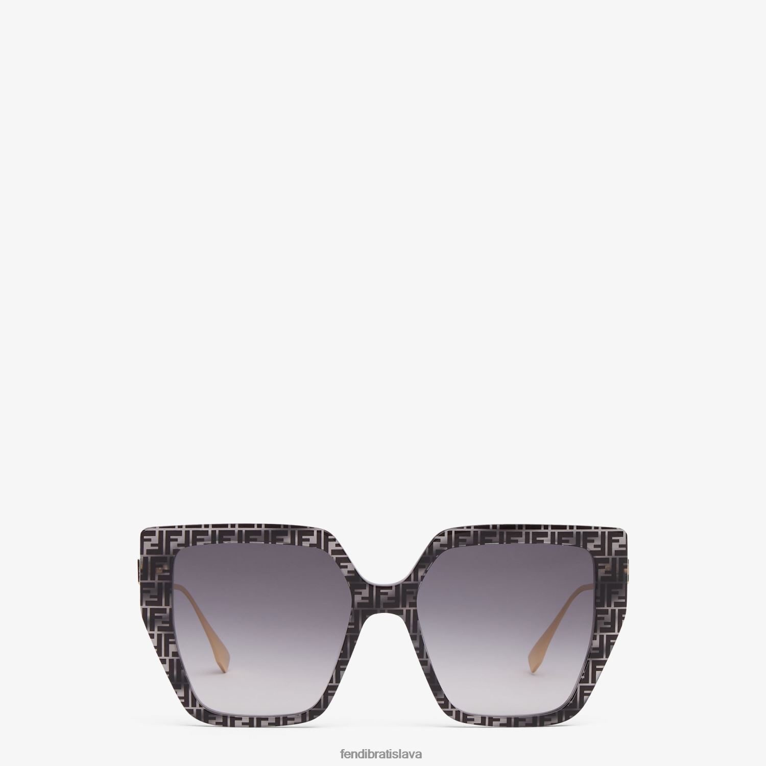 príslušenstvo Fendi acetátové slnečné okuliare havana ff sivá ženy 8NT4Z8293