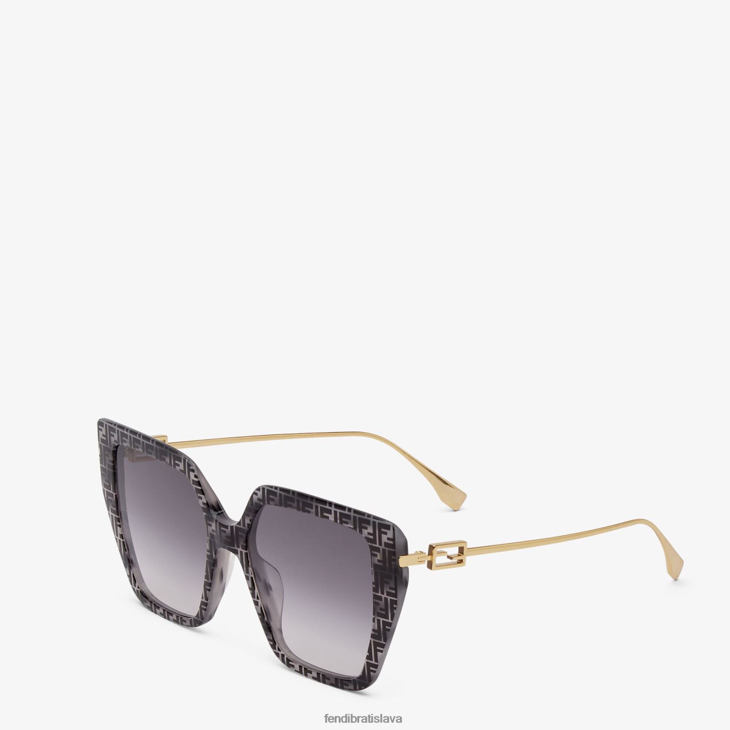 príslušenstvo Fendi acetátové slnečné okuliare havana ff sivá ženy 8NT4Z8293