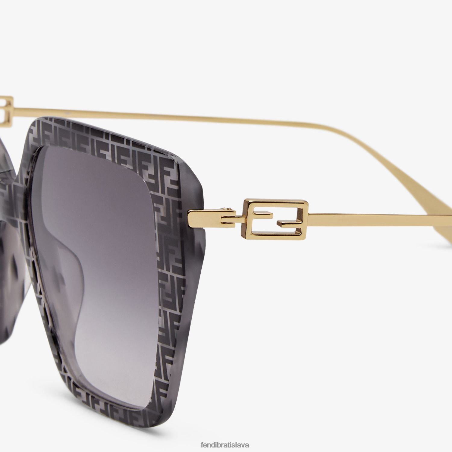 príslušenstvo Fendi acetátové slnečné okuliare havana ff sivá ženy 8NT4Z8293