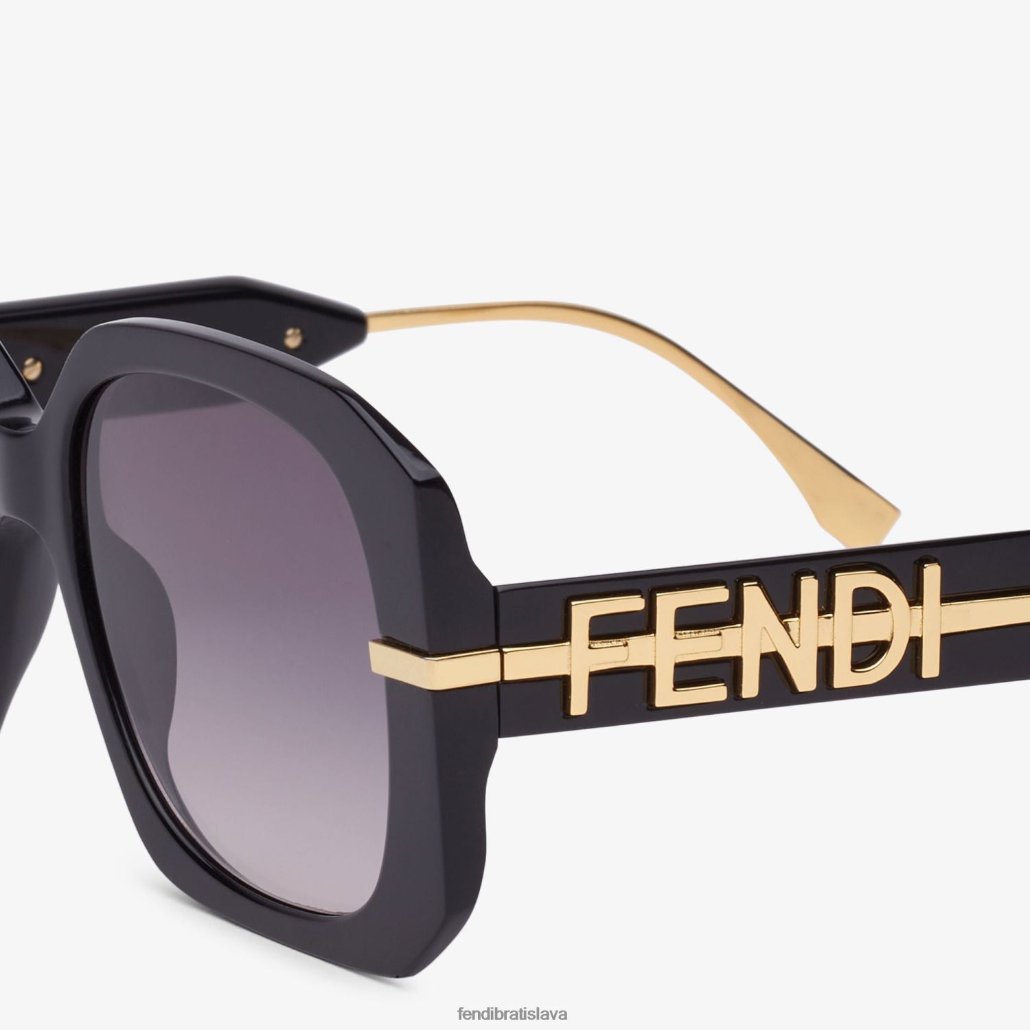 príslušenstvo Fendi acetátové slnečné okuliare s nízkym mostíkom čierna ženy 8NT4Z8322