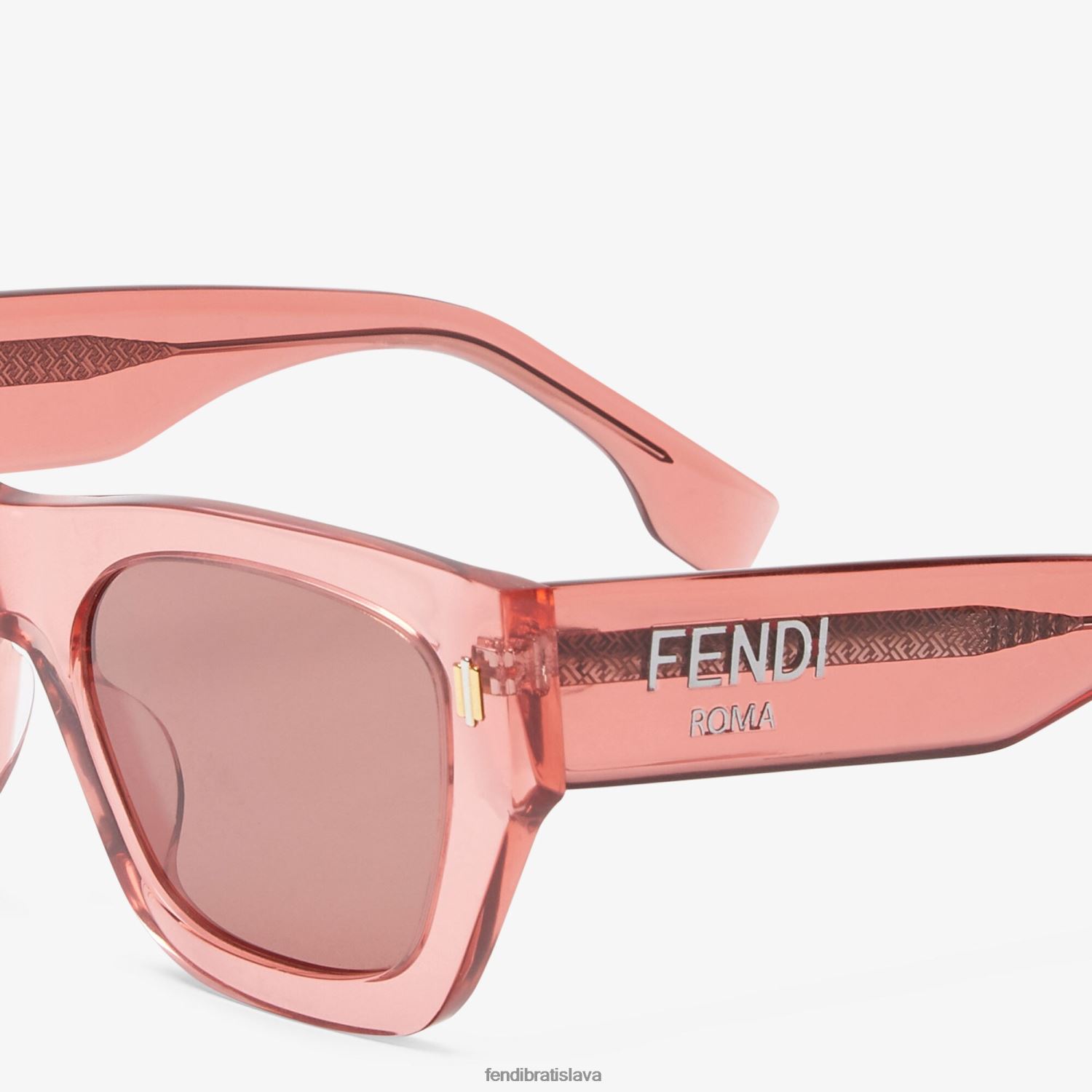 príslušenstvo Fendi rímske slnečné okuliare z acetátu Ružová ženy 8NT4Z8142