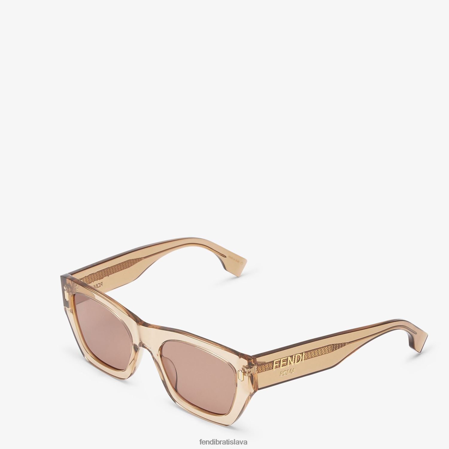 príslušenstvo Fendi rímske slnečné okuliare z acetátu béžová ženy 8NT4Z8141