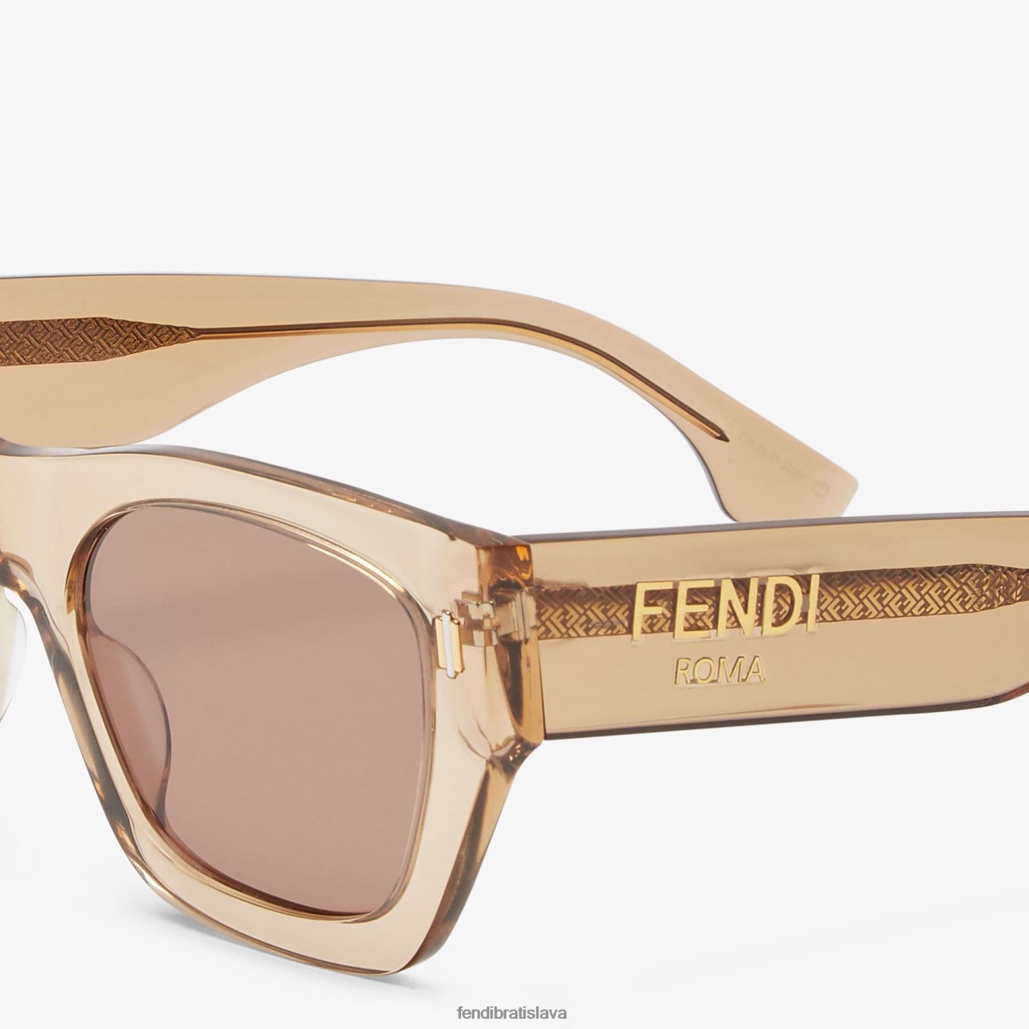 príslušenstvo Fendi rímske slnečné okuliare z acetátu béžová ženy 8NT4Z8141