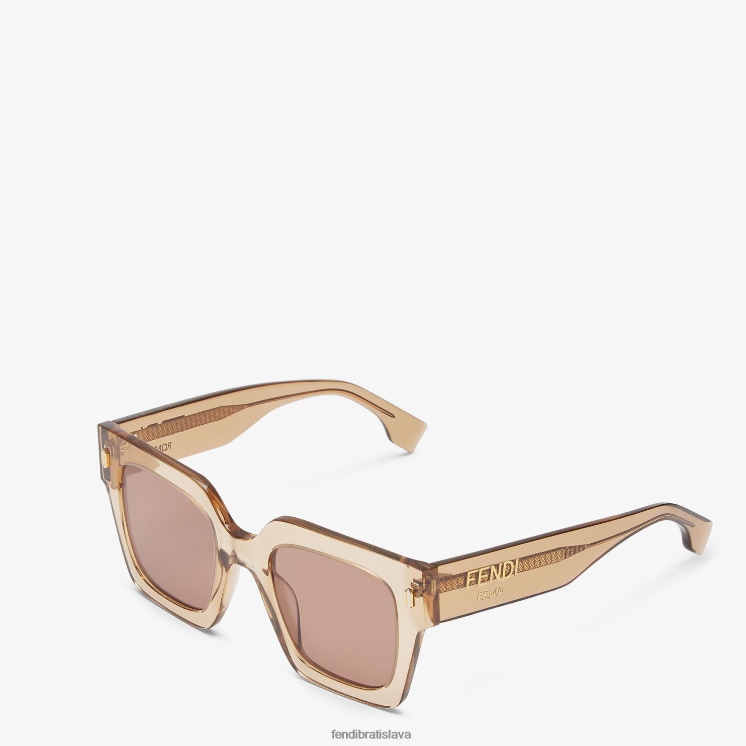 príslušenstvo Fendi rímske slnečné okuliare z acetátu béžová ženy 8NT4Z8147
