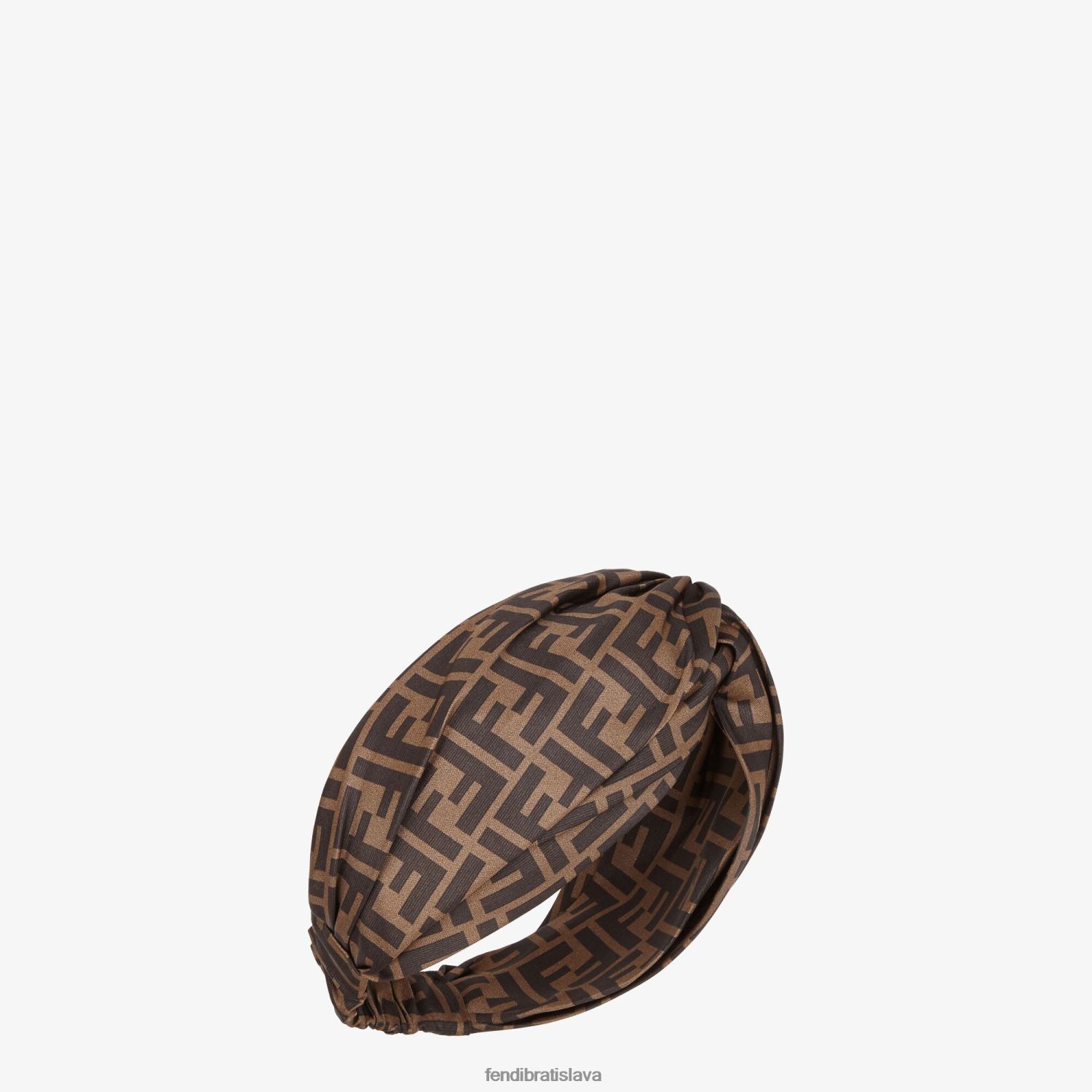 príslušenstvo Fendi hodvábny bandeau top hnedá ženy 8NT4Z819
