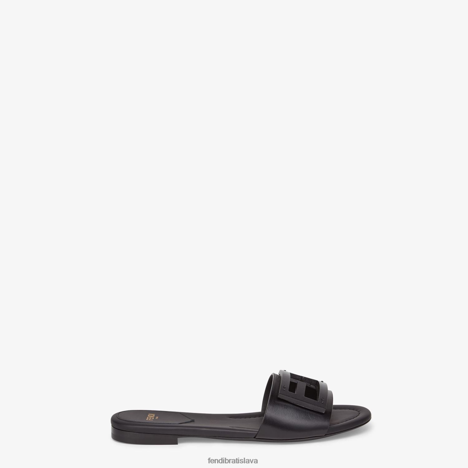 topánky Fendi bagetové kožené sklíčka čierna ženy 8NT4Z81269